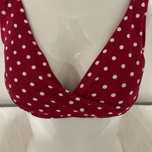 🍭 3/$10 Liz Claiborne Polka Dot Swim Top M